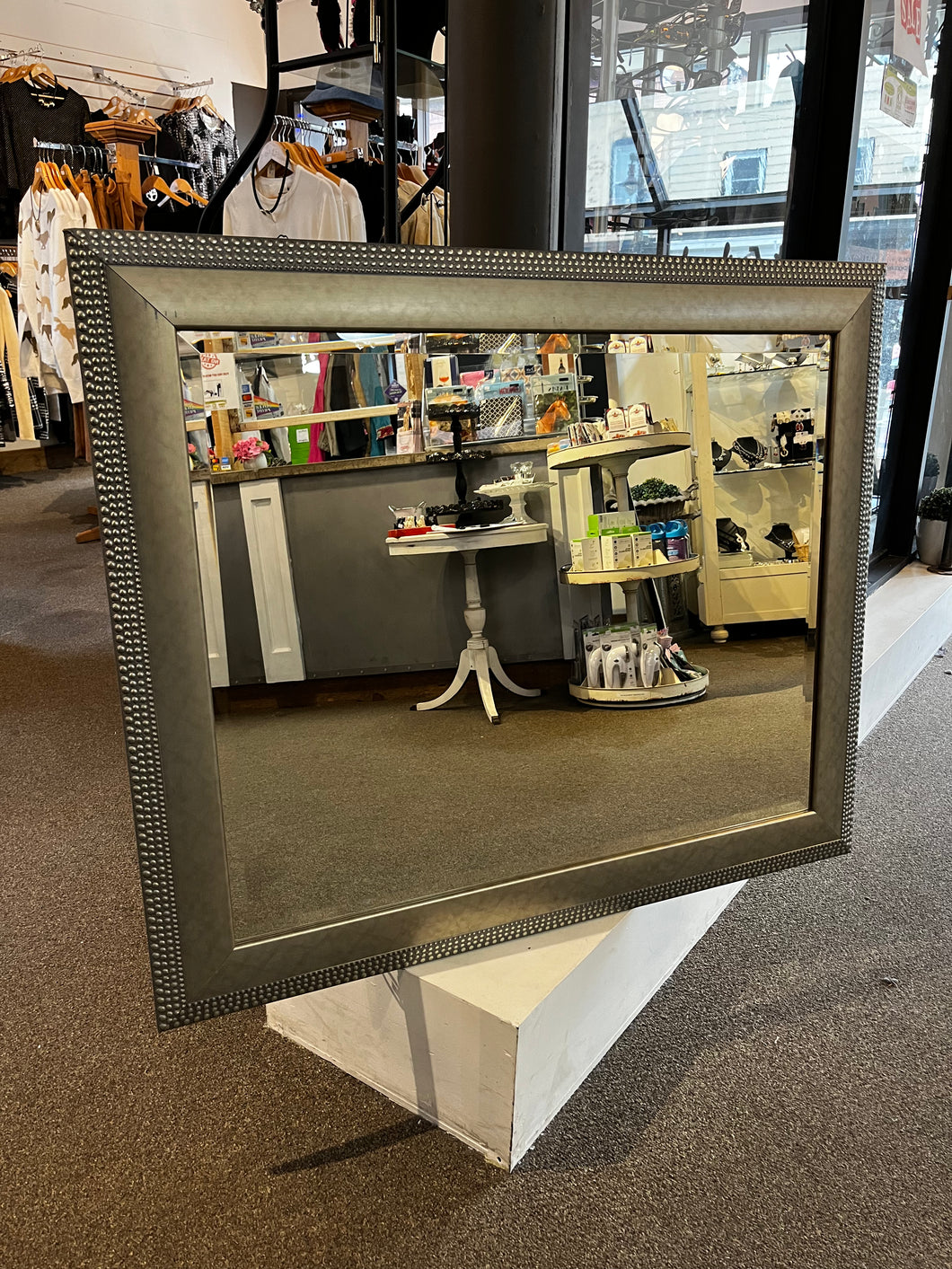 Large Grey Modern Mirror