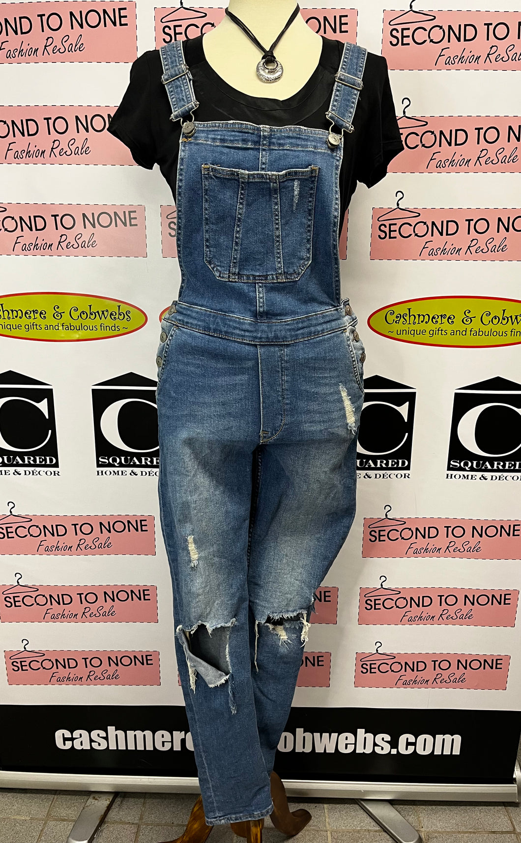 Denim Overalls (Size 8)