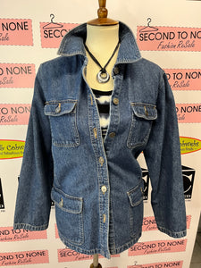 Cherokee Mid-Length Denim Jacket (Size L)