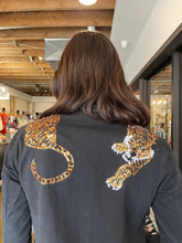 Load image into Gallery viewer, Black Denim Tiger Jacket
