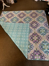 Load image into Gallery viewer, Blue/Purple Reversible Quilt (Queen)
