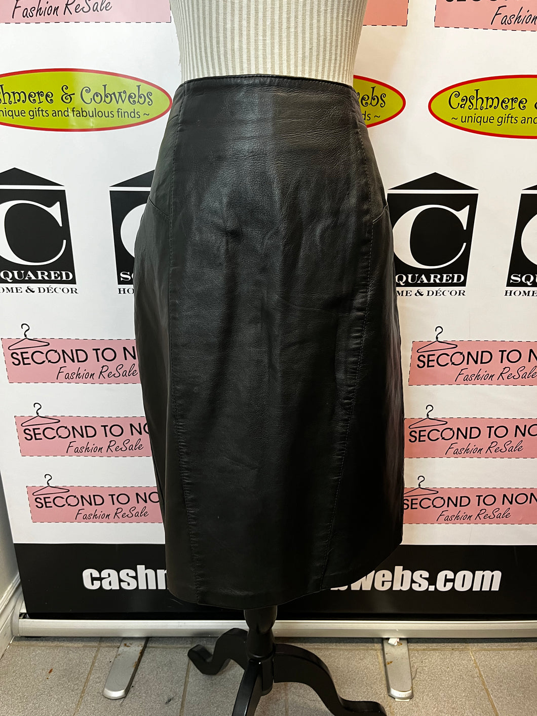 Genuine Leather Skirt (Size 14)