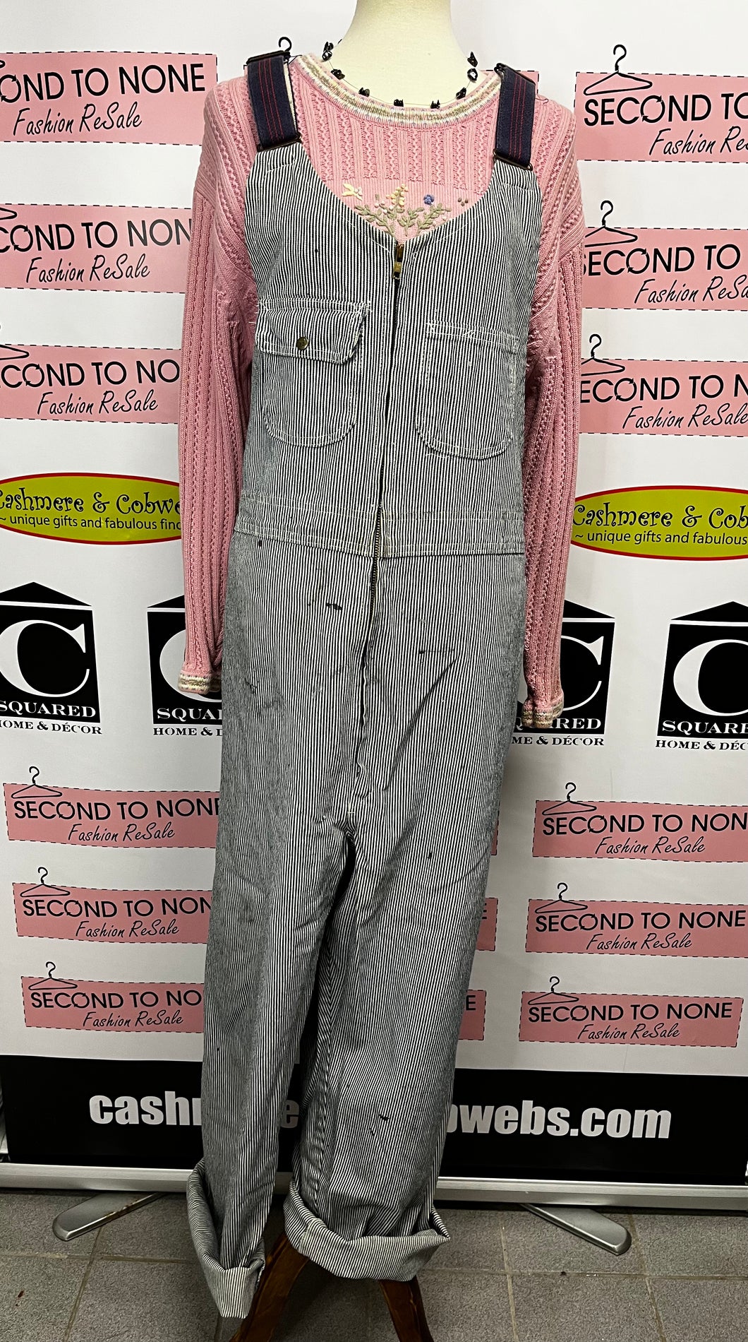 Big Bill Striped Overalls (Men's Size XL)