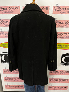 Wool Blend Zip Front Pea Coat (Size 9/10)