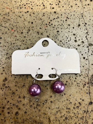 Purple Ball Earrings (Only 1 Pair Left!)