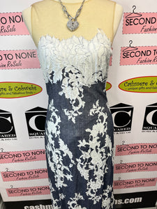 Designer Lace-Detail Gown (Size 8)