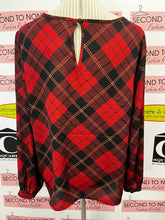 Cargar imagen en el visor de la galería, NWT Cleo Plaid Blouse (Size L)
