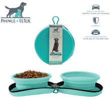 Load image into Gallery viewer, Dual Collapsible Travel Bowls (Only Teal Left!)
