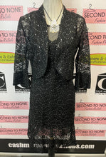 Load image into Gallery viewer, All-Over Lace &amp; Sequin Little-Black-Dress
