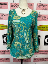 Load image into Gallery viewer, Blue Paisley Top (Size L)
