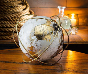 Globe in Wire Stand