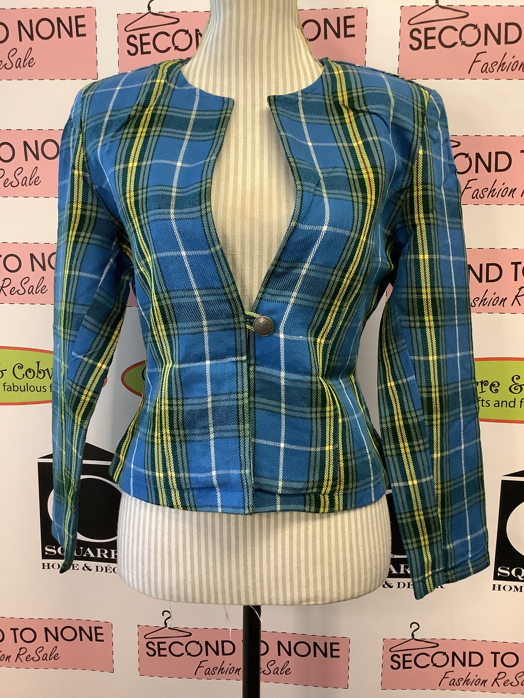 Scottish Tartan Cropped Jacket
