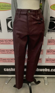 NWT Burgundy Faux Leather Pants (Size 6/EU32)