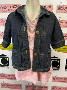 Route 66 Baby Doll Short Sleeve Denim Jacket (Size M)