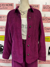 Load image into Gallery viewer, Deep Purple Corduroy Jacket &amp; Skirt Set (Size M)
