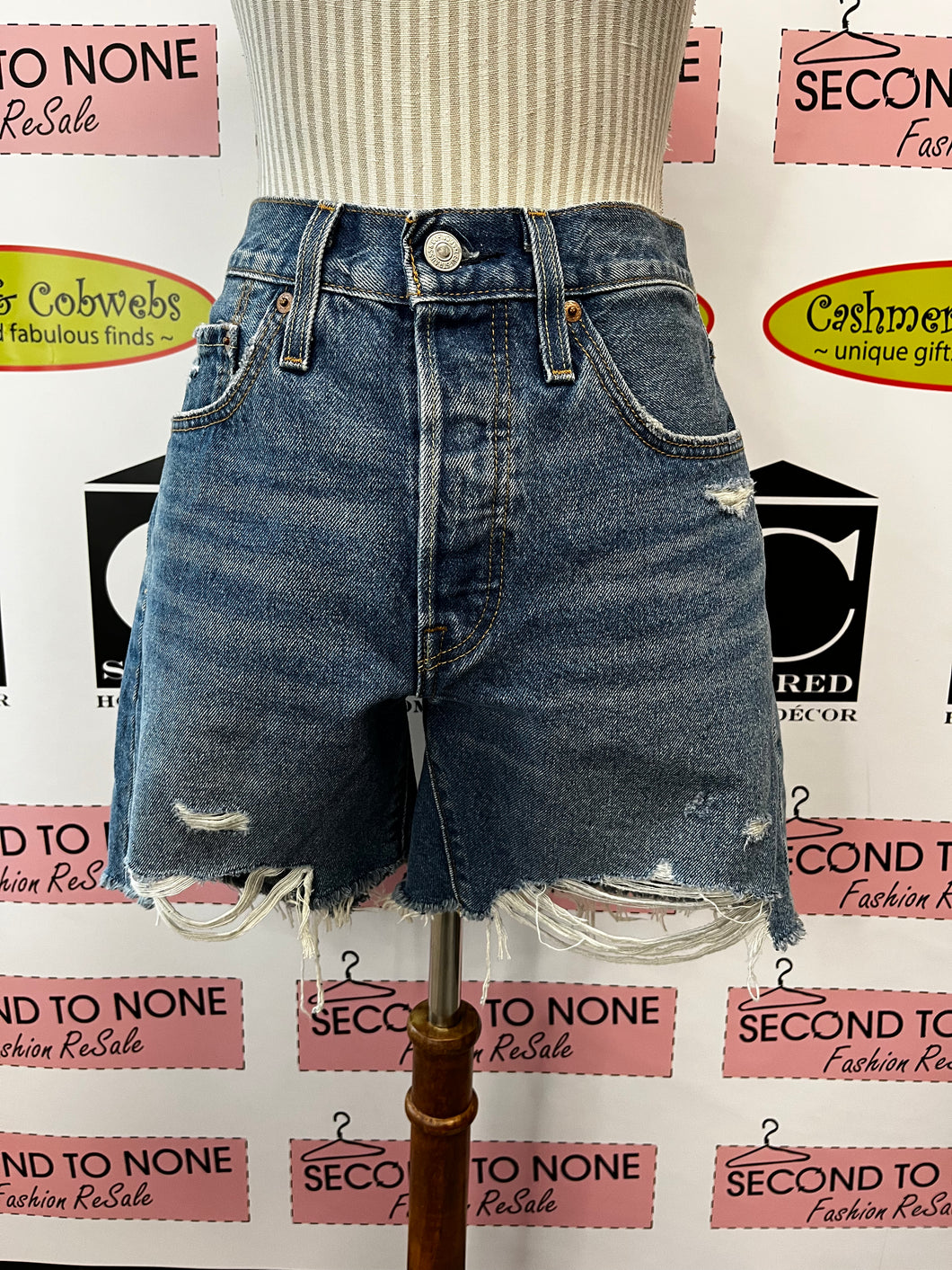 Levi's 501 Denim Shorts (Size 26W)