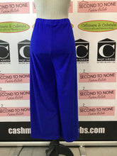 Load image into Gallery viewer, Royal Blue Wide Leg Crop Pants
