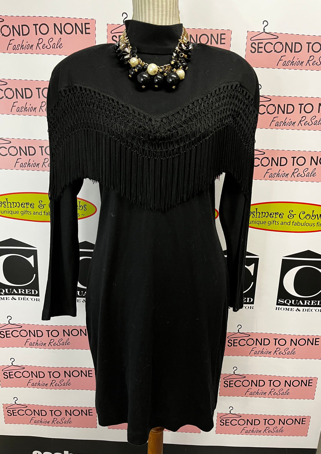 All That Jazz Vintage Fringe Dress (Size 13)