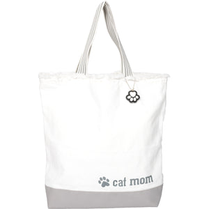 "Cat Mom" Canvas Tote Bag