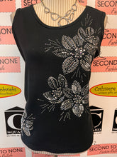 Charger l'image dans la galerie, Black Bejewelled Tank Top (Size S)
