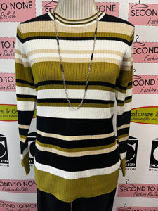 Multi-Stripe Ribbed Sweater