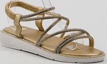 Load image into Gallery viewer, Rhinestone Strappy Sandals (2 Colours)
