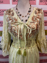 Load image into Gallery viewer, Green Bohemian Dress (Size S/M)
