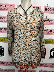 Lucky Brand Printed Blouse (Size S)