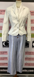 Cropped White Jean Jacket (Size M)