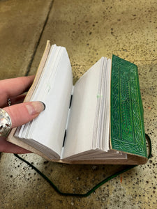 Hand Bound Green Buddha Mini Journal