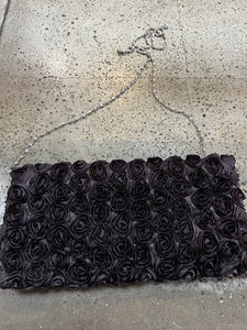 Brown Rosette Clutch