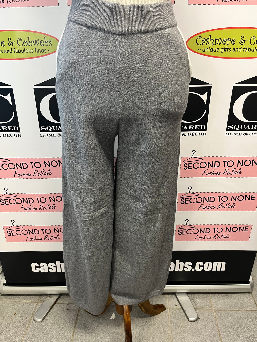 Grey With White Trim Pants