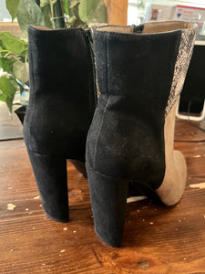 Color-Block Ankle Boots (Size 11)