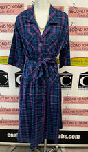 Load image into Gallery viewer, Vintage Gailliano Purple &amp; Blue Plaid Dress (Size 16)
