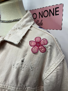 Zara Light Pink Denim Jacket (Size M)