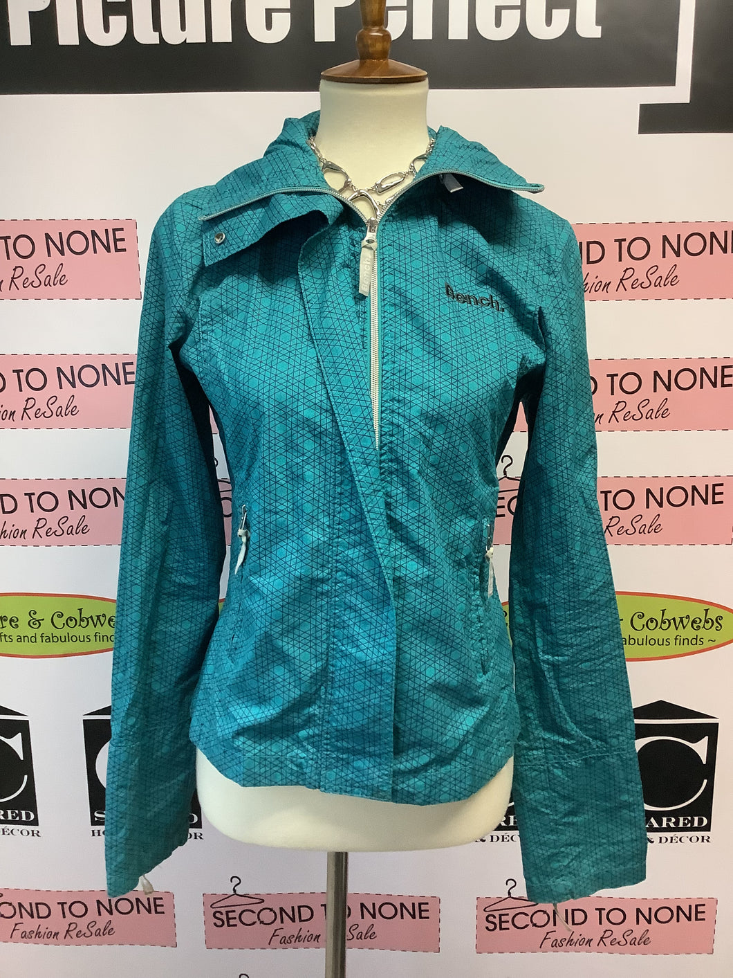 BENCH Teal Zip Up Jacket (Size M)