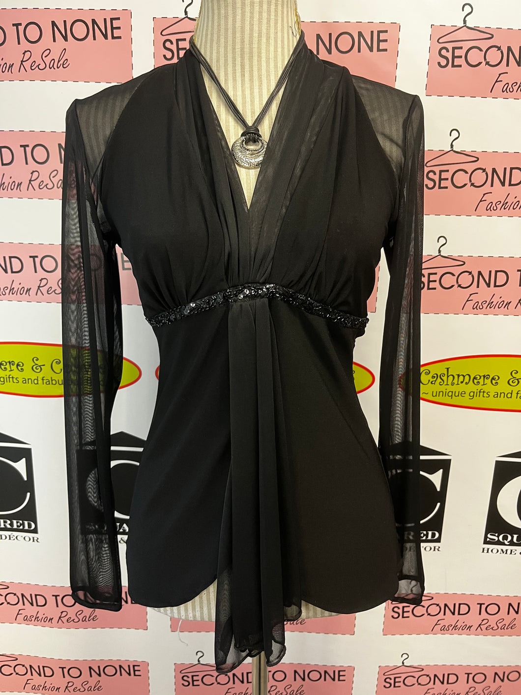 Onyx Formal Black Top (Fits S/M)