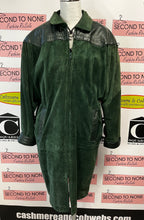 Cargar imagen en el visor de la galería, The Olde Hide House Dark Green Leather Jacket (Size 6)
