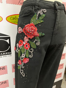 Buffalo Floral Applique Jeans (Size W28)