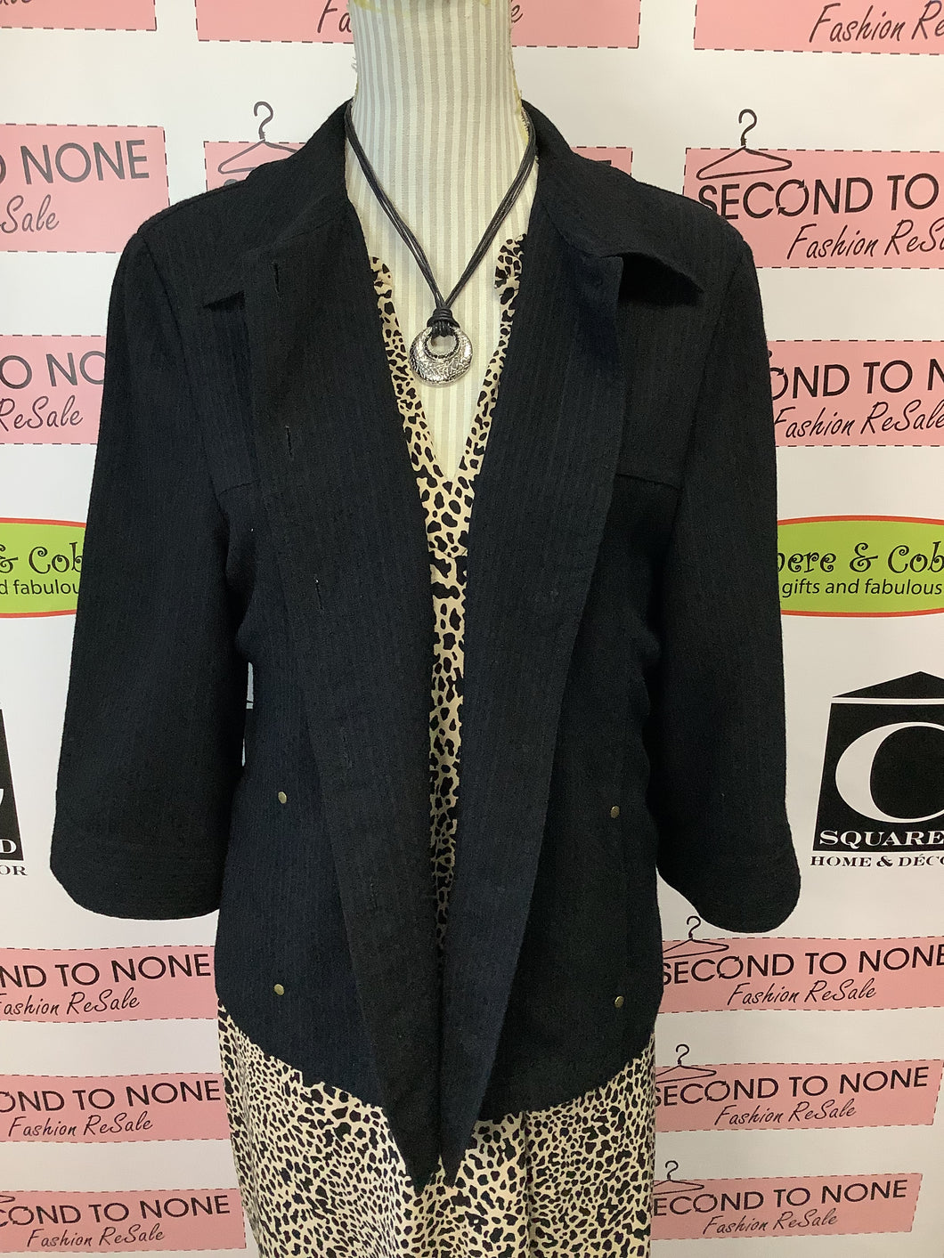 Textured Black Jacket (Size 14P)