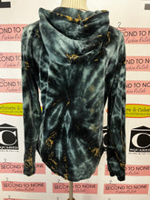 Load image into Gallery viewer, Ark Imports Teal &amp; Gold Tie Dye Velvet Hoody (Size M)
