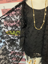 Load image into Gallery viewer, Traditions Black Lace Fooler Top (Size L)
