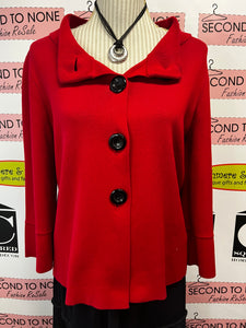 Anne Klein Red Cardigan (Size L)
