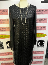 Load image into Gallery viewer, Sequin Little Black Dress with Sheer Sleeves
