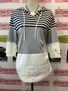 Striped Kangaroo Hooded Top (Only 2 Left!)
