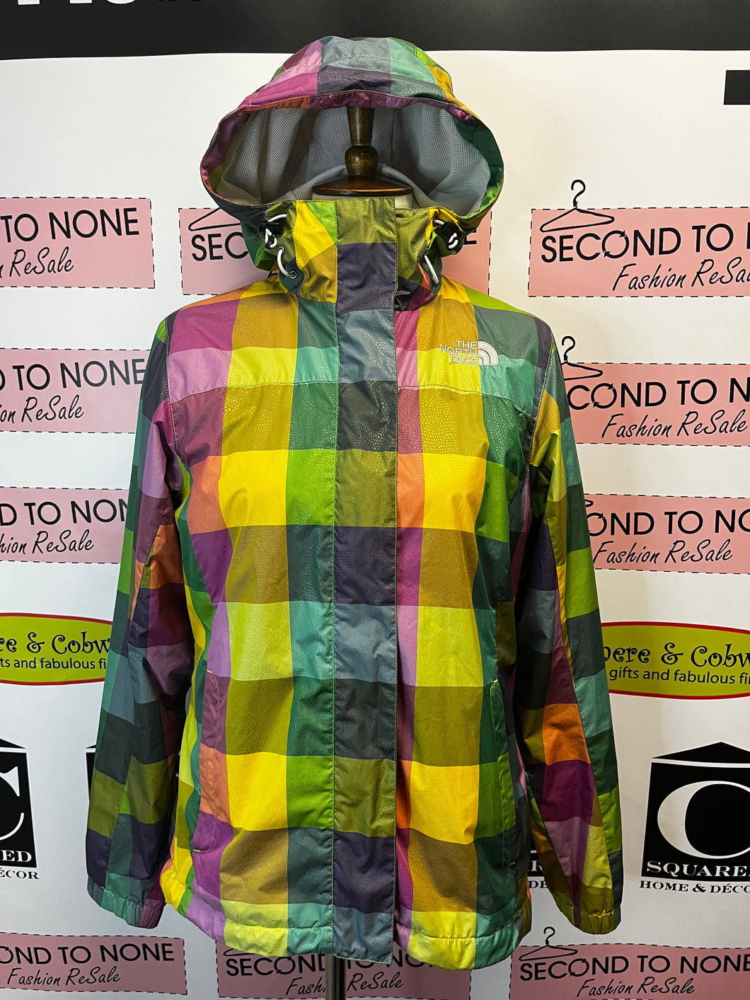 The North Face Plaid Windbreaker (Size S)