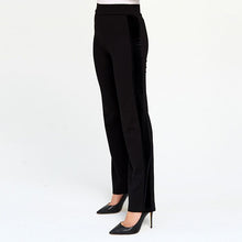 Cargar imagen en el visor de la galería, Red Coral Velvet Stripe Stretch Pant
