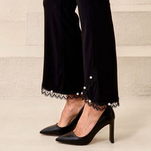 Cargar imagen en el visor de la galería, Red Coral Pearl &amp; Lace Flared Pant
