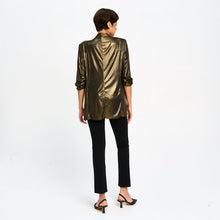 Cargar imagen en el visor de la galería, Red Coral Gold Shimmer Blazer
