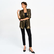 Cargar imagen en el visor de la galería, Red Coral Gold Shimmer Blazer
